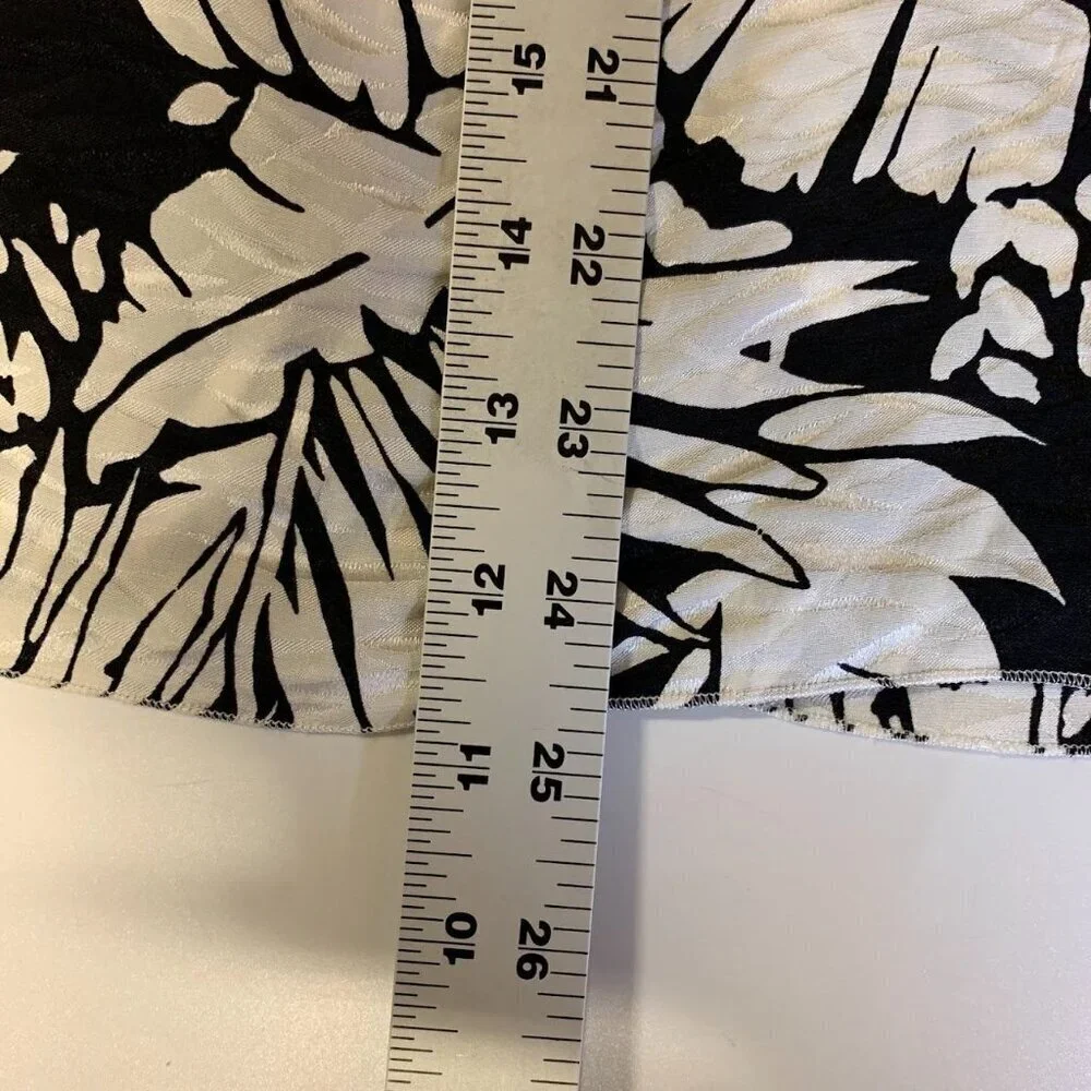 MaxMara Women 100% Silk Floral‎ Tropical Ruffle Pencil Skirt Size 10